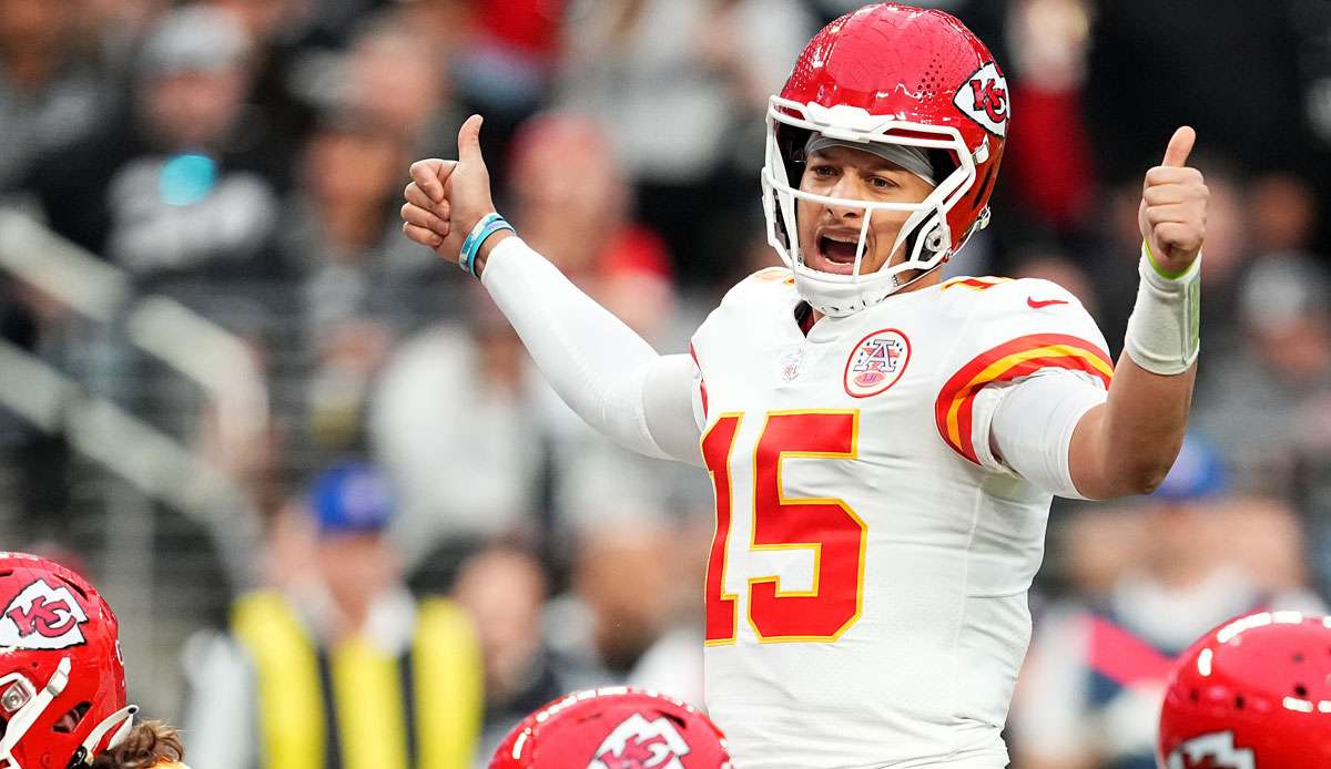 Patrick Mahomes gibt 2023 sein Deutschland-Debüt.