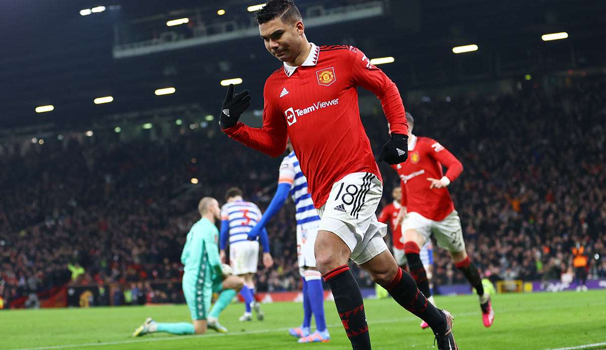 Casemiro traf doppelt für ManUnited gegen Reading.