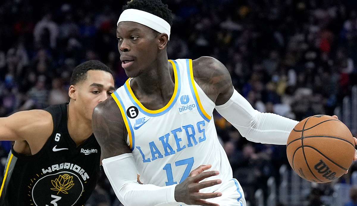 Dennis Schröder war der beste Spieler der Lakers beim Sieg in Golden State.