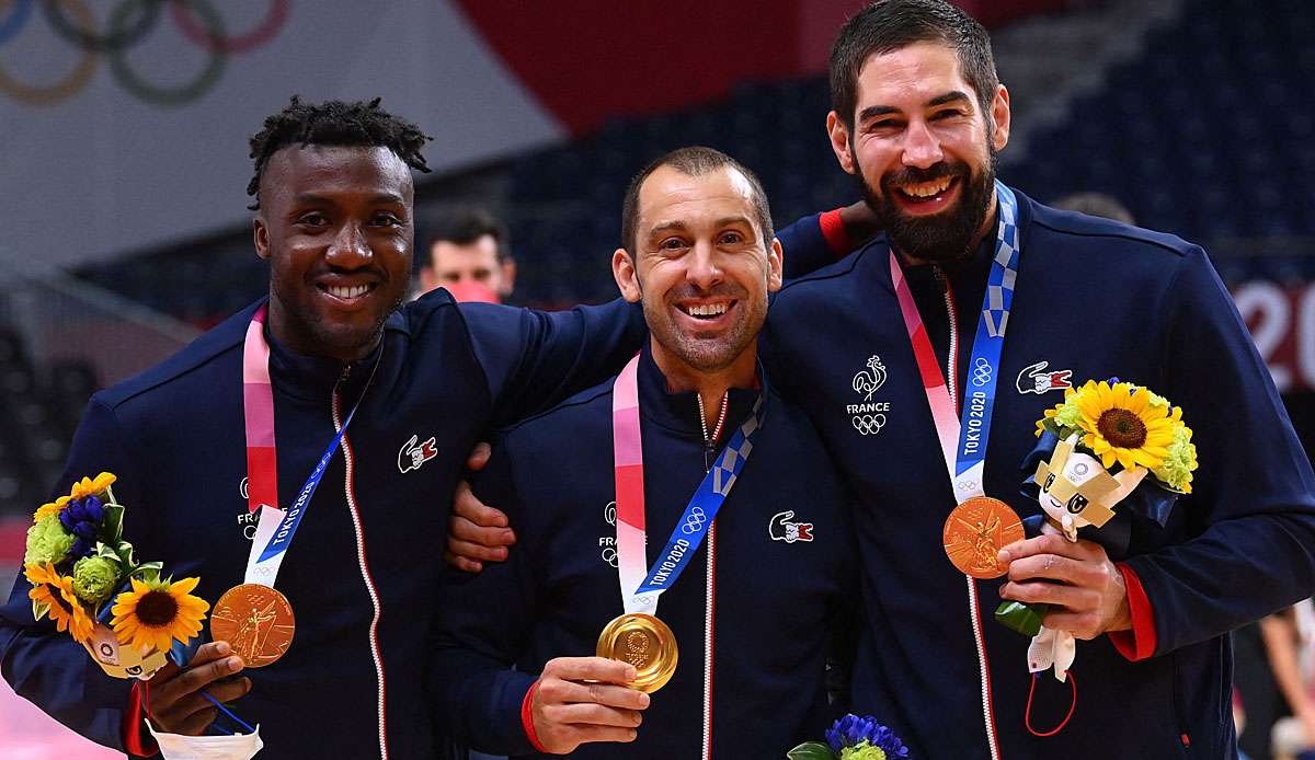 Der ehemalige französische Handballstar Luc Abalo (l.) wird nach der laufenden Saison seine Spielerkarriere beenden.