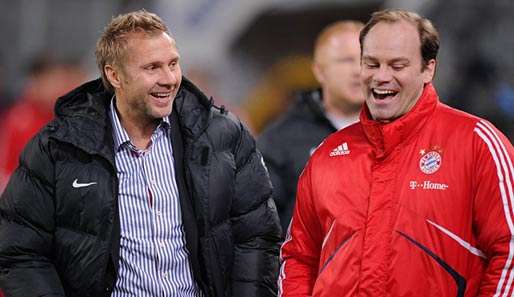 Thorsten Fink (l.) spielte von 1997 bis 2006 für den FC Bayern. Seit 2009 trainiert er den FC Basel