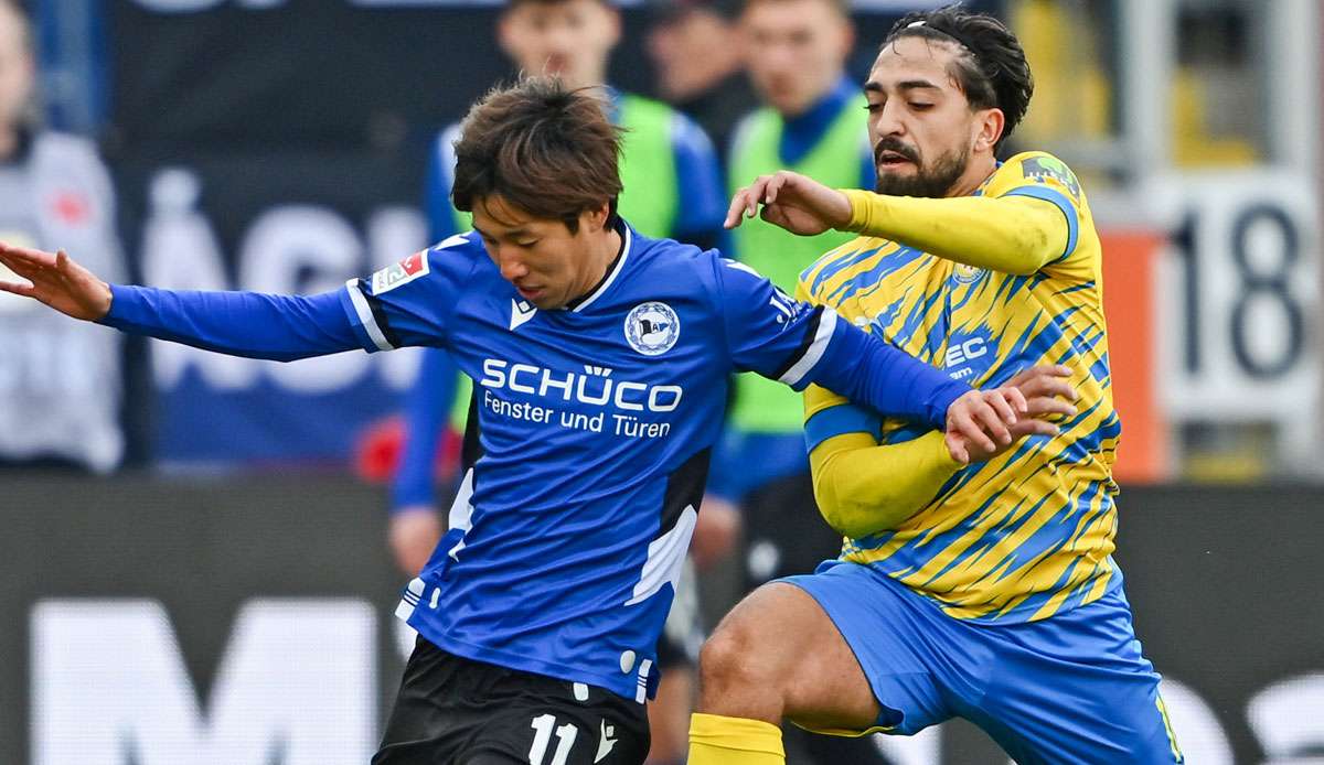 Eintracht Braunschweig holte einen 0:3-Rüclstand in Bielefeld auf.