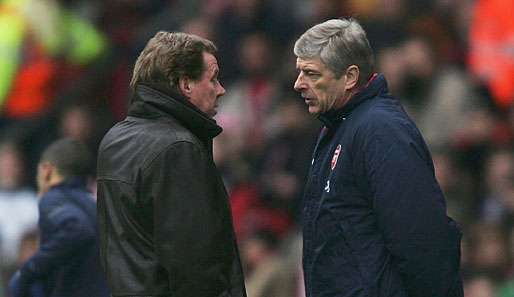 Laut Harry Redknapp (l.) gehört Arsene Wenger (r.) nun auch zu den Verrückten
