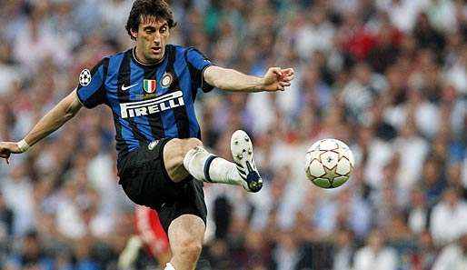 Der argentinische Nationalspieler Diego Milito wechselte 2009 aus Genua nach Mailand