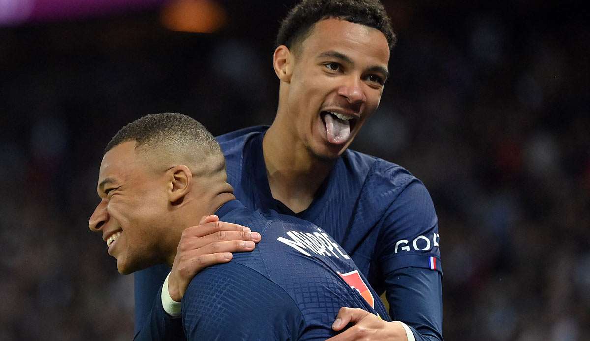 Hugo Ekitike und Kylian Mbappé.