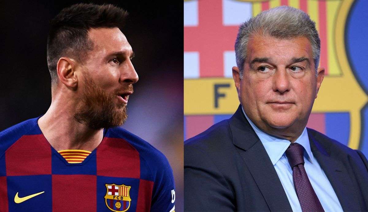 Lionel Messi Joan Laporta