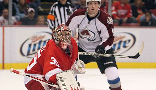 Red-Wings-Goalie Jimmy Howard kam im gesamten Spiel auf 34 Saves