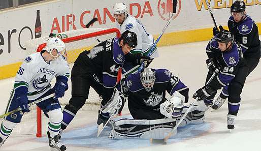 Die Vancouver Canucks tauchten trotz der Pleite häufiger vorm gegnerischen Tor auf als L.A.