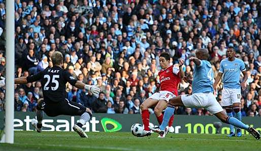 Samir Nasri war auf Seiten der Gunners der überragende Mann. Hier erzielt er das 1:0