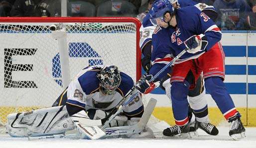 Goalie Ty Conklin von den St. Louis Blues trieb die New York Rangers zur Verzweiflung