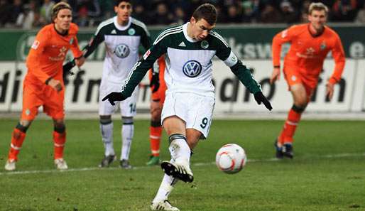 Edin Dzeko verschoss gegen Werder Bremen in der 77. Minute einen Foulelfmeter