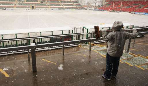 Nach dem Wintereinbruch wurden in der 3. Liga die ersten Spiele abgesagt