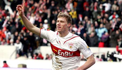 Pawel Pogrebnyak erzielte in dieser Saison 5 Tore für den VfB Stuttgart in der Liga