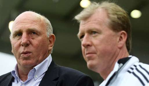 Erleichterung bei Dieter Hoeneß (l.) und Steve McClaren