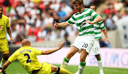 Paddy McCourt (r.) wechselte im Sommer 2008 von Derry City zu Celtic Glasgow