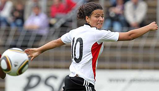 Eines der größten Talente des deutschen Frauen-Fußballs: Dzennifer Marozsan vom 1. FFC Frankfurt