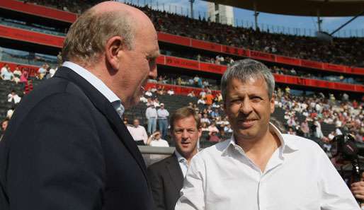 Dieter Hoeneß (l.) und Lucien Favre kennen sich aus gemeinsamen Tagen bei Hertha BSC