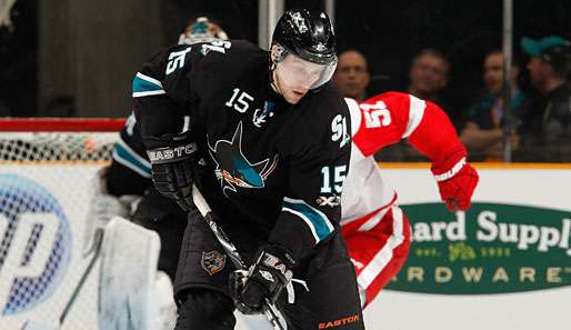 Mit seinen Saisontreffern 21 und 22 führte Dany Heatley seine San Jose Sharks zum Sieg