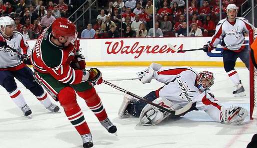 Devils-Sniper Ilja Kowaltschuk schoss fünf Mal aufs Tor, scheiterte aber immer an Michal Neuvirth 