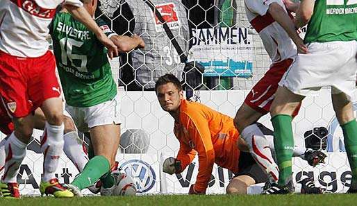 Sven Ulreich rettete dem VfB Stuttgart mit mehreren großartigen Paraden den Punkt in Bremen