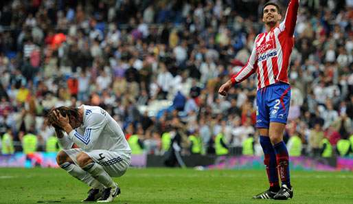 Nach 14 Heimsiegen in Folge setzte es für Real Madrid gegen Sporting Gijon eine 0:1-Niederlage