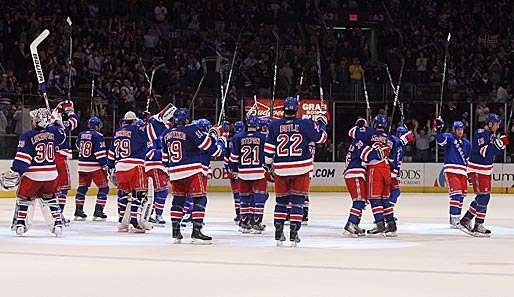 Mit dem Sieg gegen die Devils ziehen die New York Rangers auf Rang acht und in die Playoffs ein