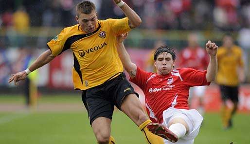 Wird ab der kommenden Saison den 1. FC Nürnberg verstärken: Dynamos Alexander Esswein (l.)