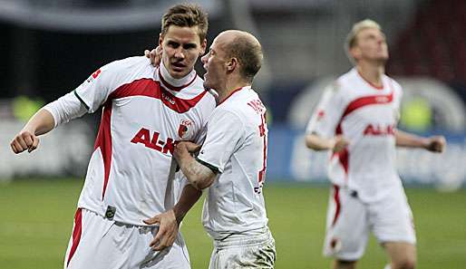 Trafen beide beim 3:1 im Hinspiel: Augsburg-Stürmer Torsten Oehrl und Tobias Werner