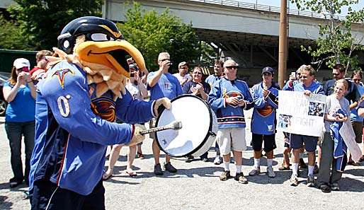 Alles Protestieren half nichts, ihr Team zieht nach Winnipeg: die Fans der Atlanta Thrashers 