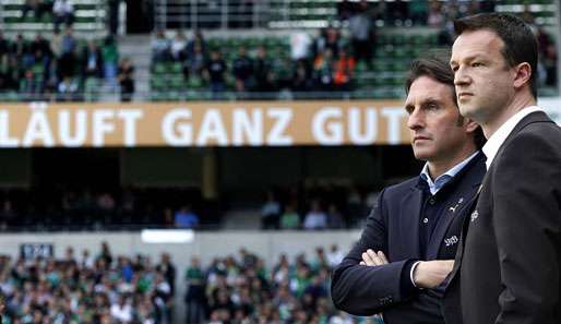 Stuttgarts sportliche Leitung: Manager Fredi Bobic (r.) und Trainer Bruno Labbadia