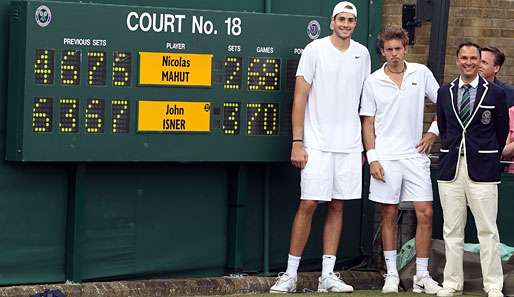 Lieferten sich im vergangenen Jahr ein Marathonmatch: John Isner (l.) und Nicolas Mahut