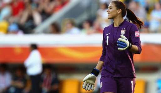 Hope Solo ist der sichere Rückhalt im Tor der US-Amerikanerinnen. Auch gegen Schweden?