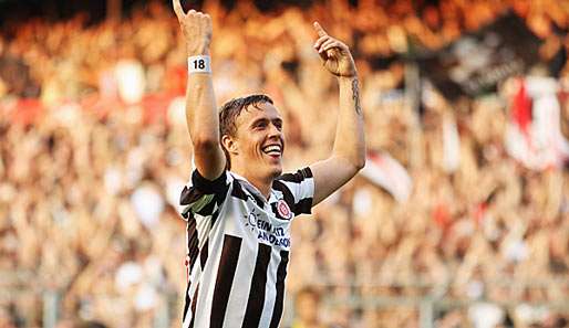Max Kruse erzielte am letzten Spieltag zwei Tore für den FC St. Pauli gegen Aachen