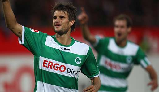 Christopher Nöthe erzielte das Tor des Tages für Greuther Fürth gegen Paderbon