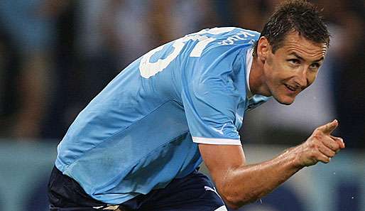 Lazio-Neuzugang Miroslav Klose startet gegen Meister Milan in die neue Saison