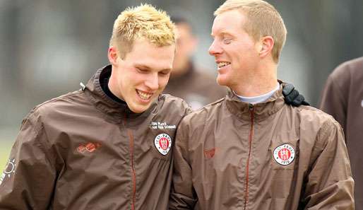 Marius Ebbers (r.) und Rouwen Hennings. Der FC St. Pauli muss auf sie verzichten 