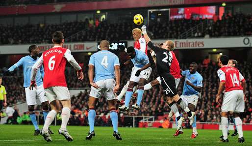 Es geht zur Sache, wenn FC Arsenal und Manchester City aufeinandertreffen 