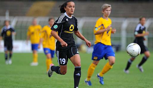 Die deutsche Nationalspielerin Fatmire Bajramaj schoss das 1:0 für den 1. FFC Frankfurt