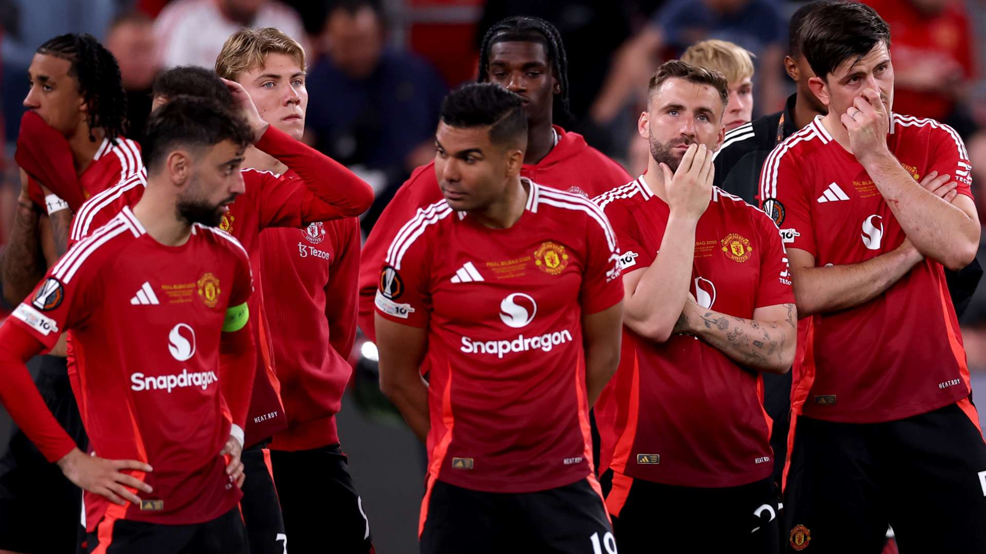 Manchester United 2024-25 Bruno Fernandes Casemiro Harry Maguire