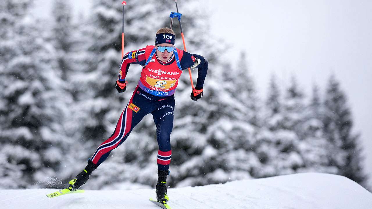 Johannes Thingnes Bö beim Biathlon.