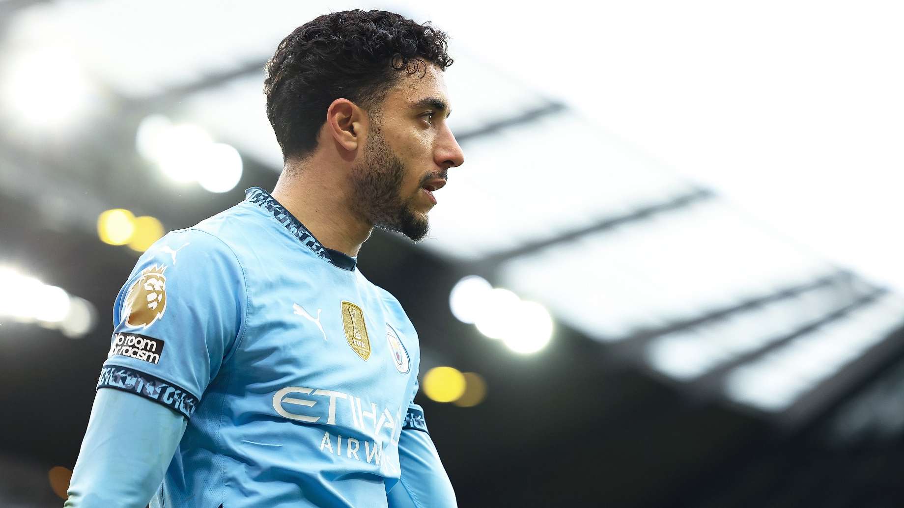 Omar Marmoush of Manchester City looks on   