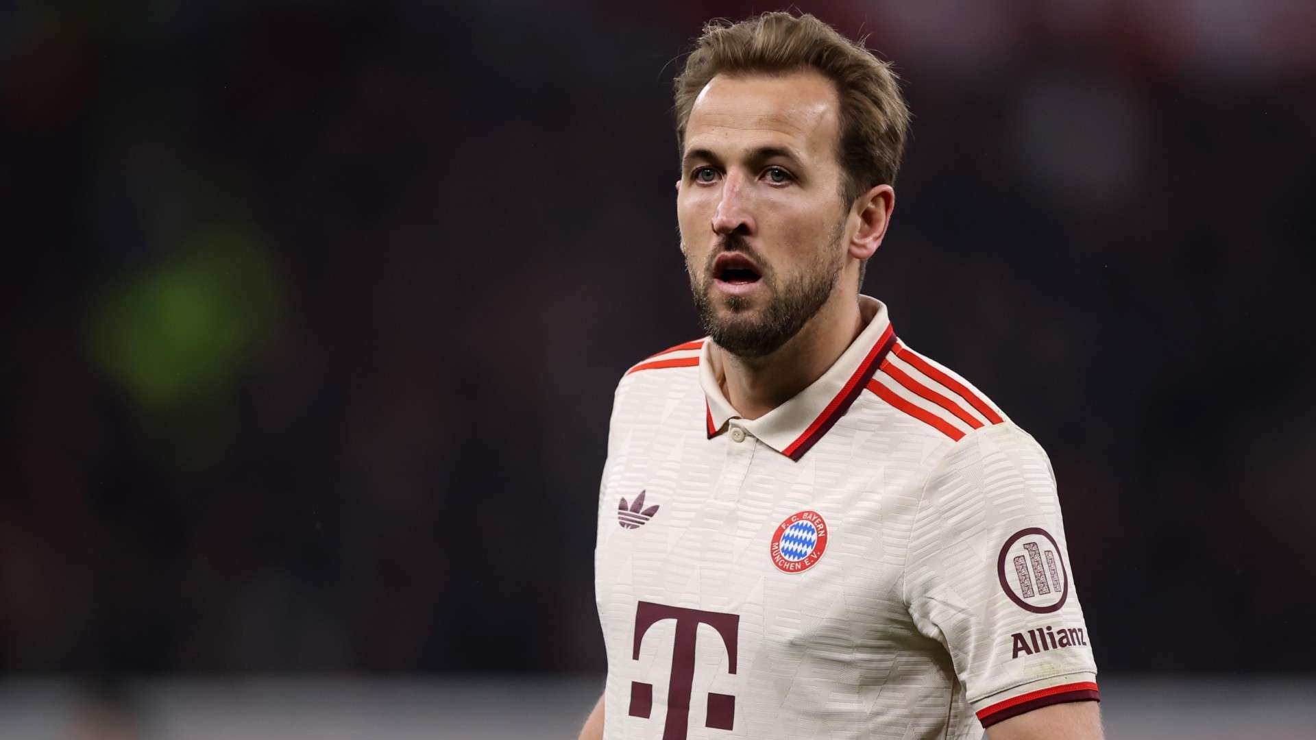 Harry Kane of Bayern Muenchen reacts