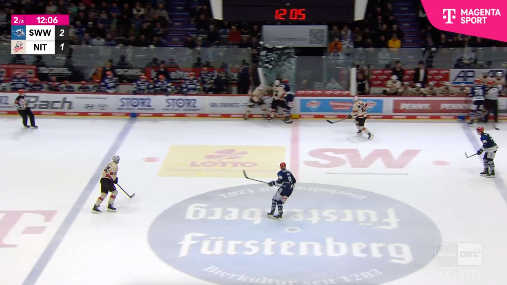 Schwenninger Wild Wings – Nürnberg Ice Tigers Glasbruch Eishockey