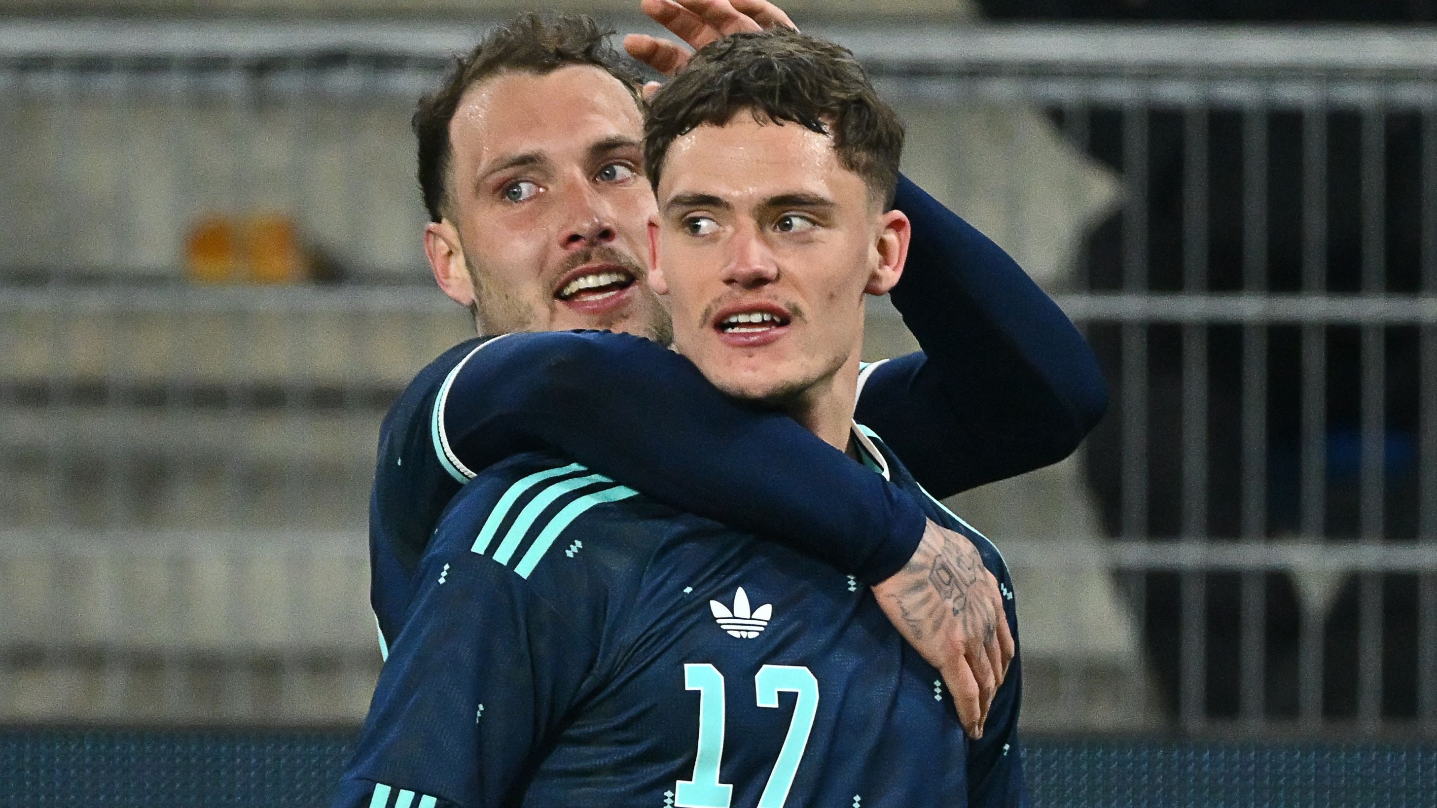 Florian Wirtz celebrates a goal for Germany